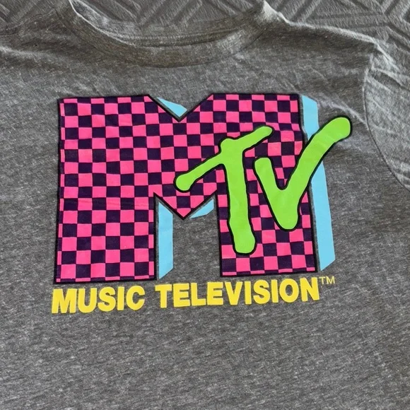 Gray MTV Graphic T-Shirt - Picture 2 of 5